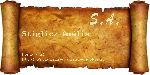 Stiglicz Amália névjegykártya